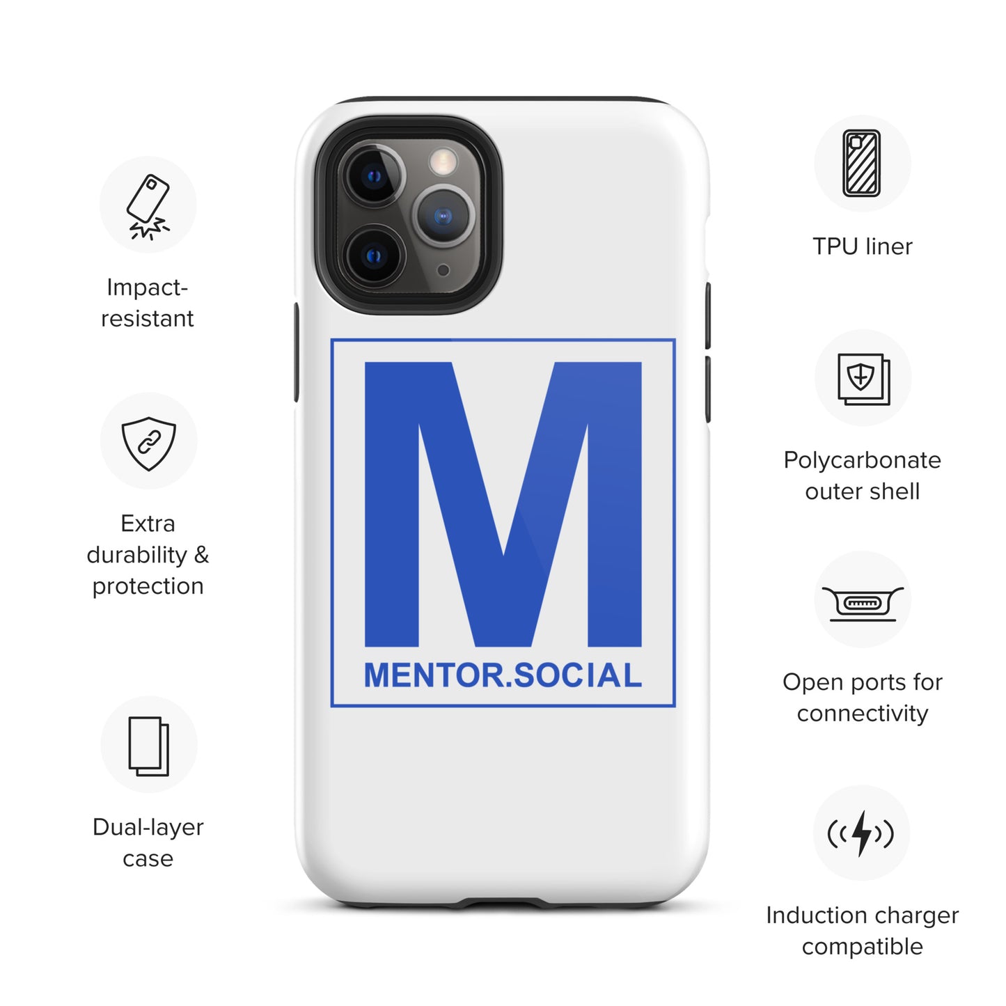 Mentor.Social Tough iPhone case