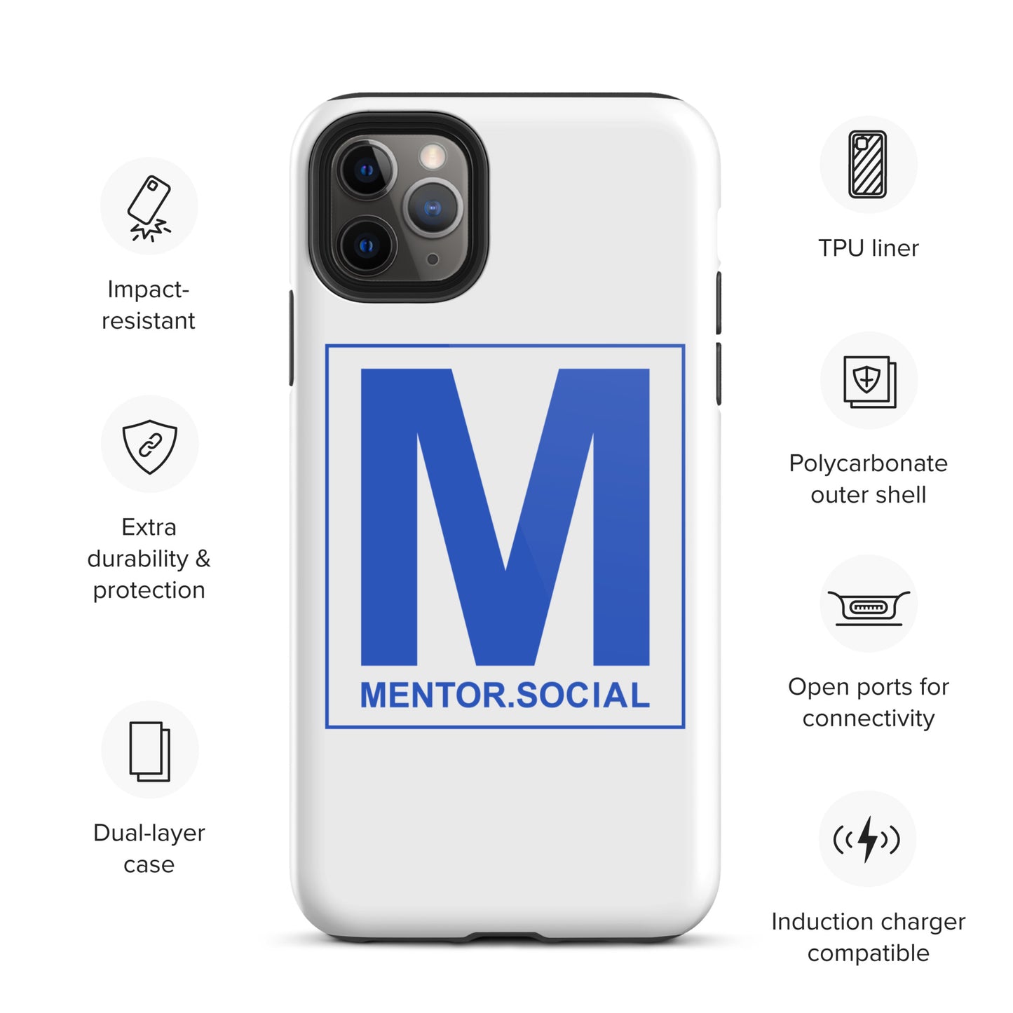 Mentor.Social Tough iPhone case