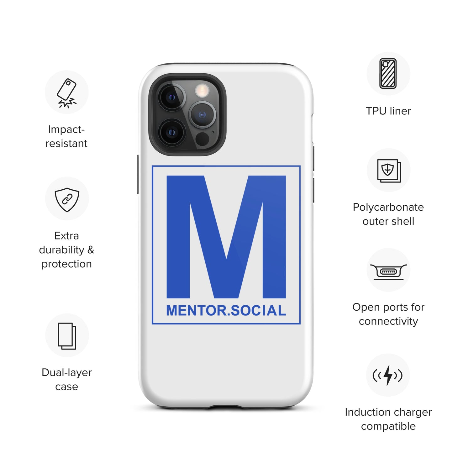 Mentor.Social Tough iPhone case