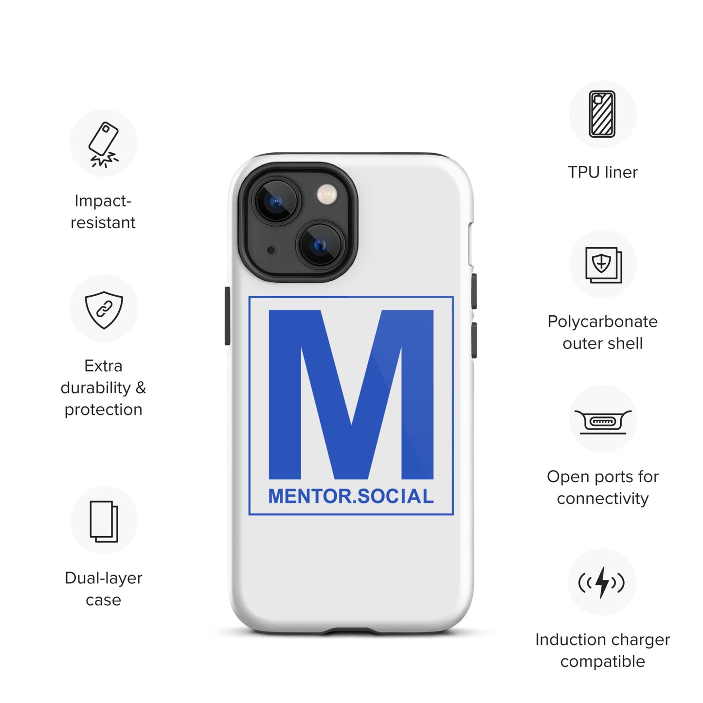 Mentor.Social Tough iPhone case