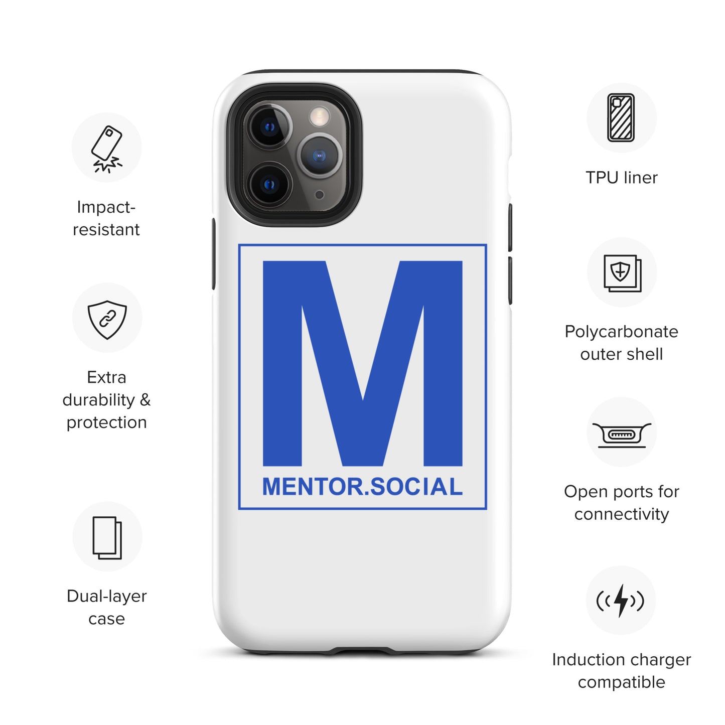 Mentor.Social Tough iPhone case