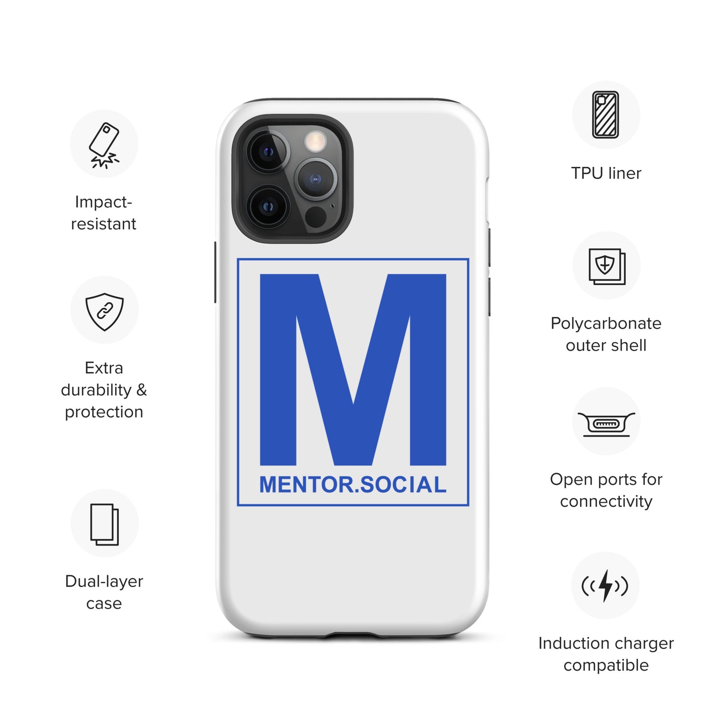 Mentor.Social Tough iPhone case