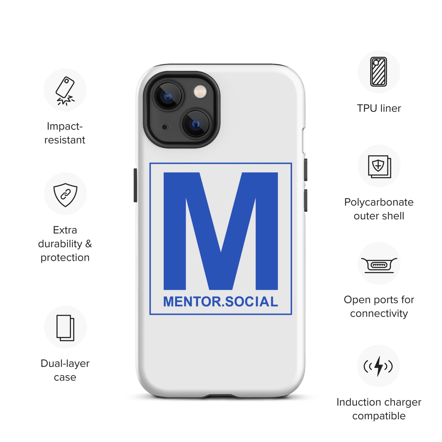 Mentor.Social Tough iPhone case