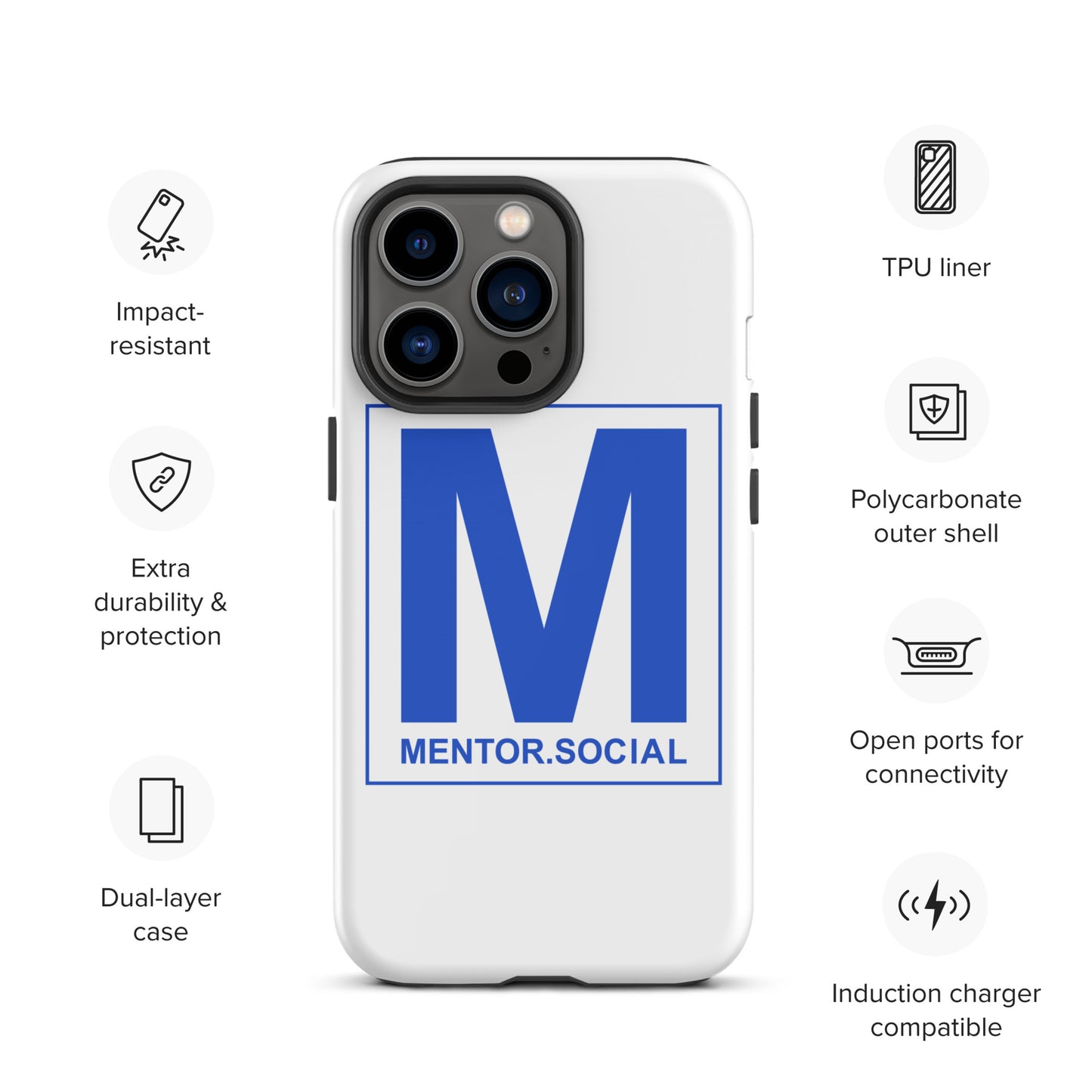 Mentor.Social Tough iPhone case